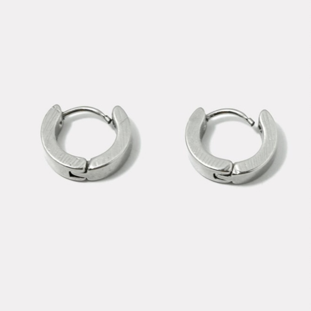 2 for $20 Silver metal mini hoop earrings
